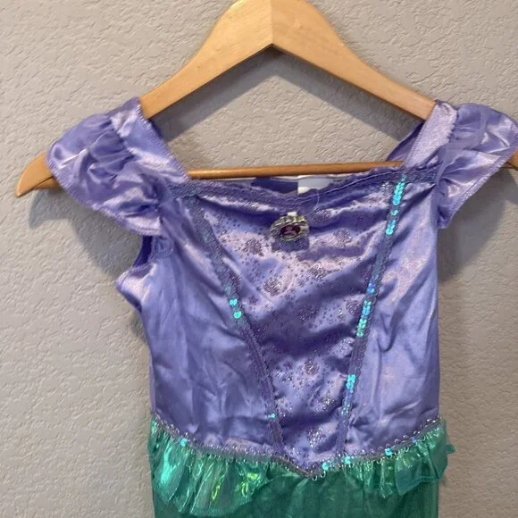 Little Mermaid Princess Dress Up Ariel Costume Kids Size Small (6/6x) Dress - Picture 3 of 9